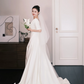 Off The Shoulder Satin Mermaid Wedding Dress High Slit Bridal Gown  NV7208