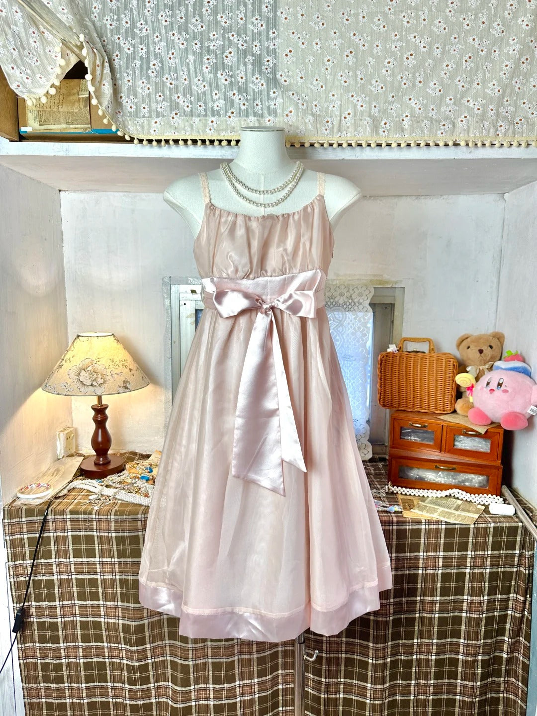 Light pink retro elegant short satin homecoming dress birthday dress nv5168