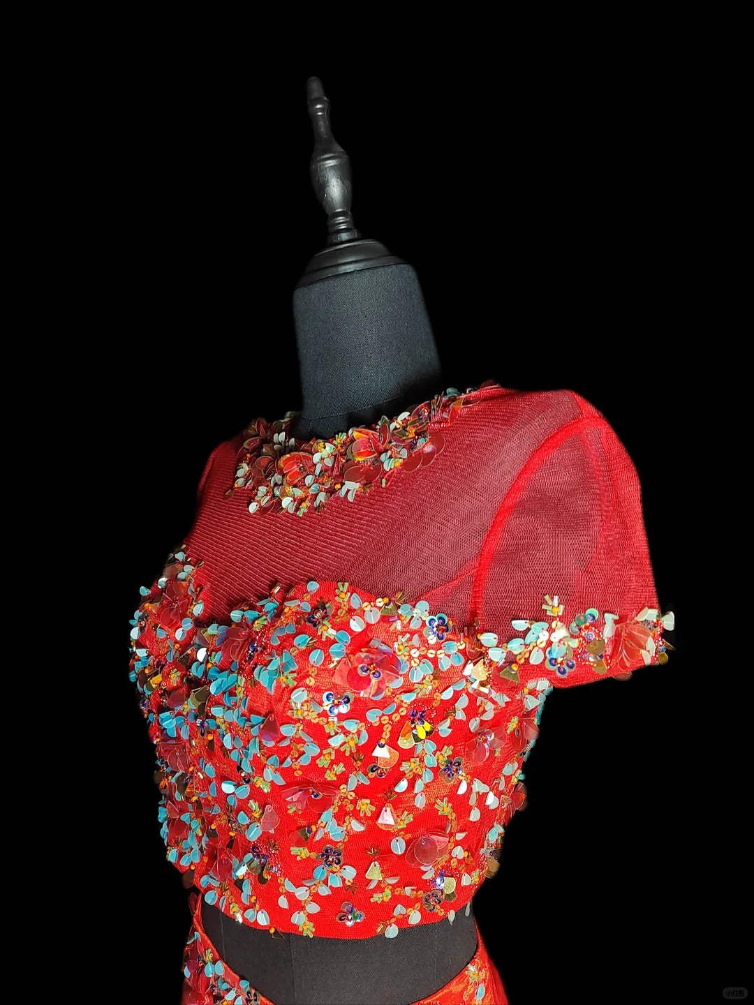 Red Gorgeous Vintage Elegant Exquisite Beaded Short Sleeve Long Mermaid Mermaid Dress Satin Tulle Chiffon Ball Gown Evening Dress Party Dress Wedding Dress Prom Dress nv3962