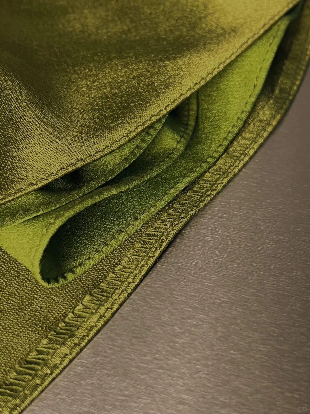 Olive Green Beaded Satin Long Ball Gown Evening Dress nv4274