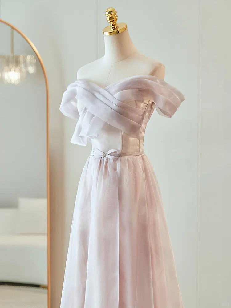 Pink Purple Elegant Romantic Fashion Long Tulle Bridesmaid Dress Prom Dress Evening Dress Party Dress Graduation Dress Prom Dress nv4041