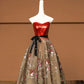 Red tube top floral elegant fashion long tulle Prom Dress evening dress party dress  nv4746