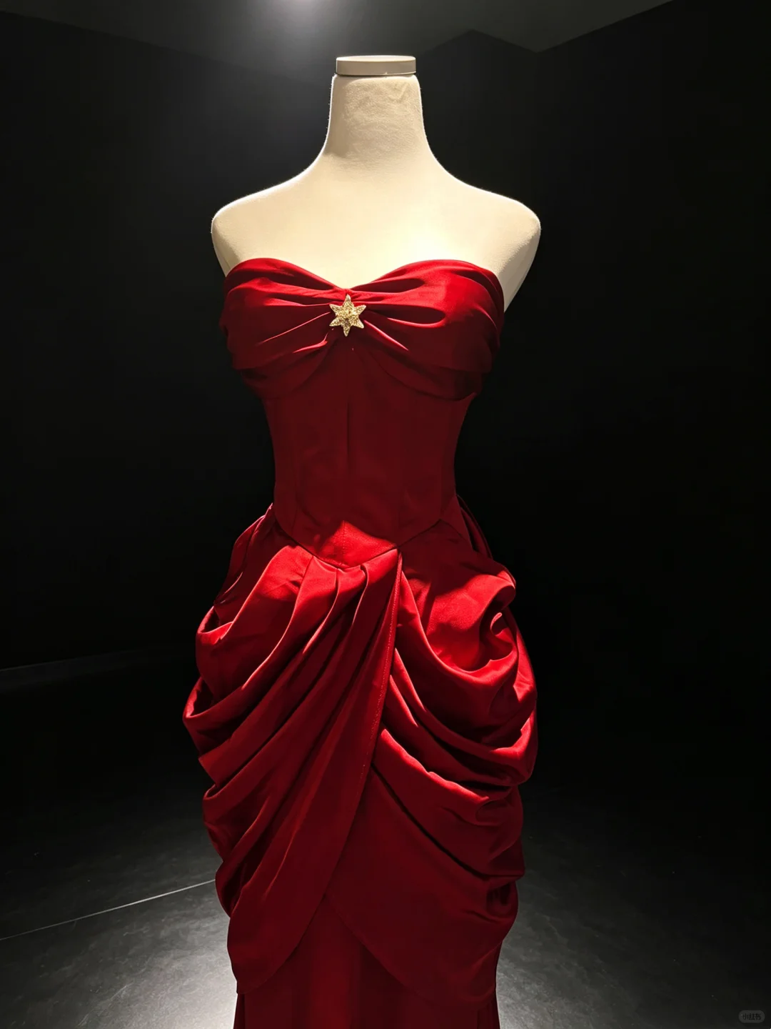 Burgundy Strapless Long Satin Formal Gown Draped Ruched Mermaid Evening Dress  NV6958