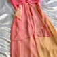 Orange Pink/Teal Unique Long A-Line Spaghetti Strap Ombre Chiffon Evening Gown Party Dress nv4347