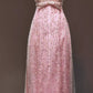 Rosa Luxus Wunderschöne Exquisite Perlen Lange Tüll Spaghetti Strap Ballkleid Abendkleid Geburtstag Party Kleid nv3752