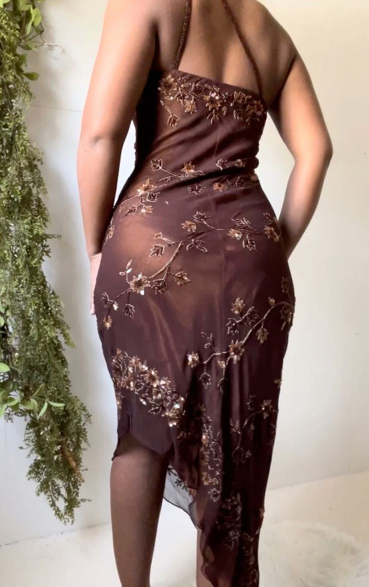 Brown/Black Fashion One Shoulder Exquisite Beading Long Chiffon Ball Gown Evening Dress Party Dress nv3661