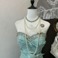 NiceVestidos - Robe de bal bustier vintage en satin vert menthe ornée de strass NV5915