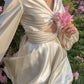 White Fashion V Neck Short Prom Dress Homecoming Party Dress nv1874