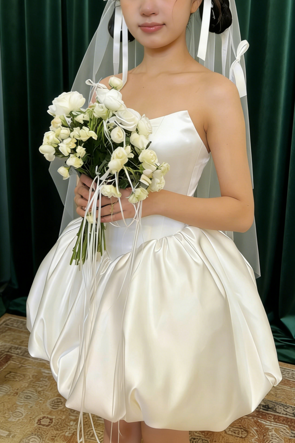 Short satin back to school dress, birthday dress, party dress NV6765