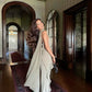 Gray Green Fashion Elegant V Neck Long Chiffon Ball Gown Evening Dress Party Dress nv3336