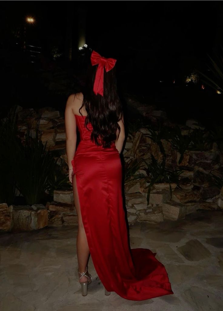 Red stylish elegant spaghetti strap long floor length ball gown evening dress party dress nv3505