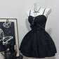 Black Vintage Elegant Cute Cool Sweet Short Chiffon Homecoming Dress Prom Dress Evening Dress Birthday Party Dress Prom Dress nv4050