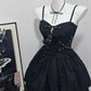 Black Vintage Elegant Cute Cool Sweet Short Chiffon Homecoming Dress Prom Dress Evening Dress Birthday Party Dress Prom Dress nv4050