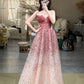 Dreamy Gradient Style Strapless Sleeveless Gown | Pink-Rose Sequin Tulle Ballgown Maxi Dress for Gala Ball Engagement Luxury Party NV6272