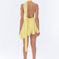 Yellow fashion chiffon short homecoming dress party dress gown birthday dress nv4677