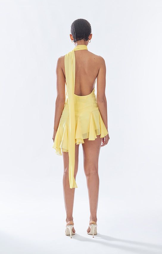 Yellow fashion chiffon short homecoming dress party dress gown birthday dress nv4677