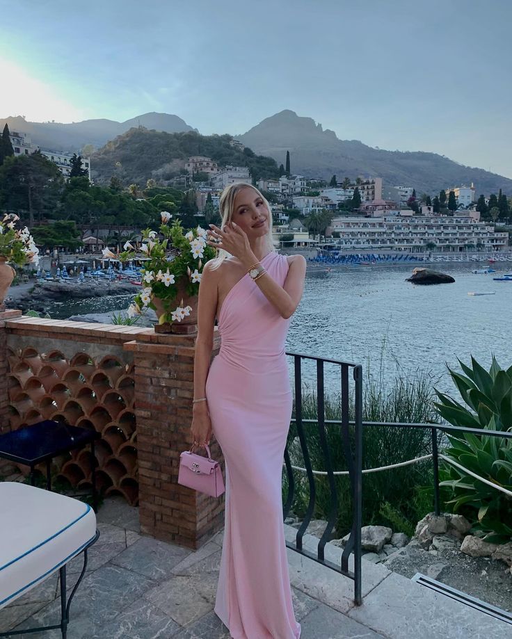 Rosa Schlichtes Elegantes Meerjungfrau Langes Ballkleid Abendkleid Partykleid nv2231