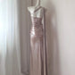 NiceVestidos--Pink Satin Long Prom Dress Nv5608
