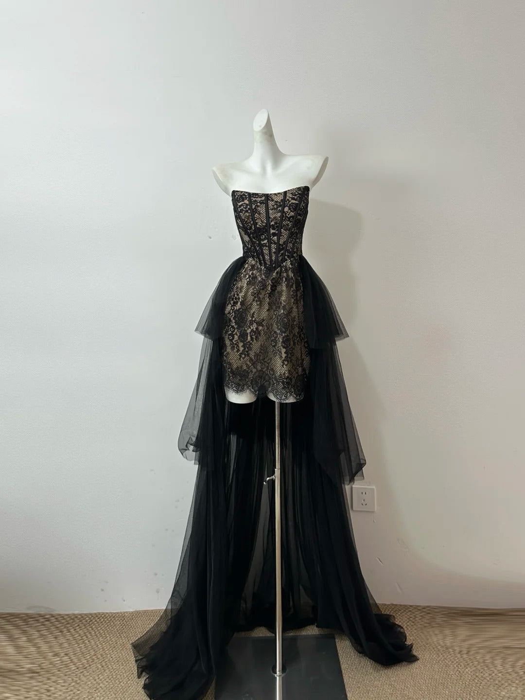 NiceVestidos-Black exquisite lace long prom dress Nv5622