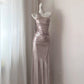 NiceVestidos--Pink Satin Long Prom Dress Nv5608