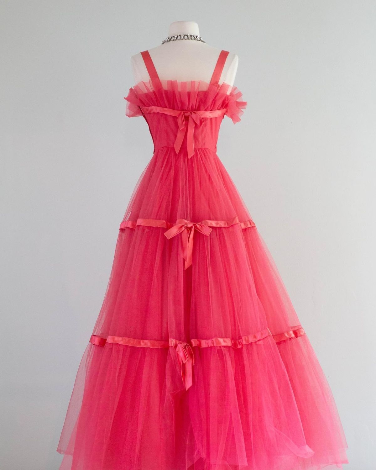 NiceVestidos - Rosa langes formelles Ballkleid aus Tüll, NV5478