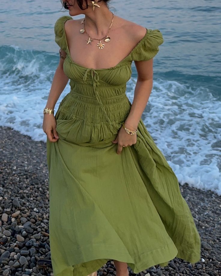 Grünes, modisches, langes Chiffon-Ballkleid, Abendkleid, Hochzeitsgast, Partykleid, nv4802