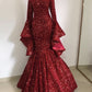NiceVestidos-_Long-sleeved dress Royal Blue Sequin Gown Modest Burgundy Prom Dress NV6060