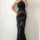 Black Fashion Strapless Satin Lace Long Prom Dress Evening Dress Party Dress nv4811
