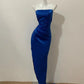 Royal Blue Fashion Elegant Long Satin Ball Gown Evening Dress Party Dress nv4179