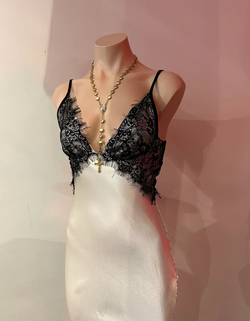 Beautiful Cream Stunning Black Lace Long Backless Satin Party Gown Evening Dress Accompanying Dress nv4106