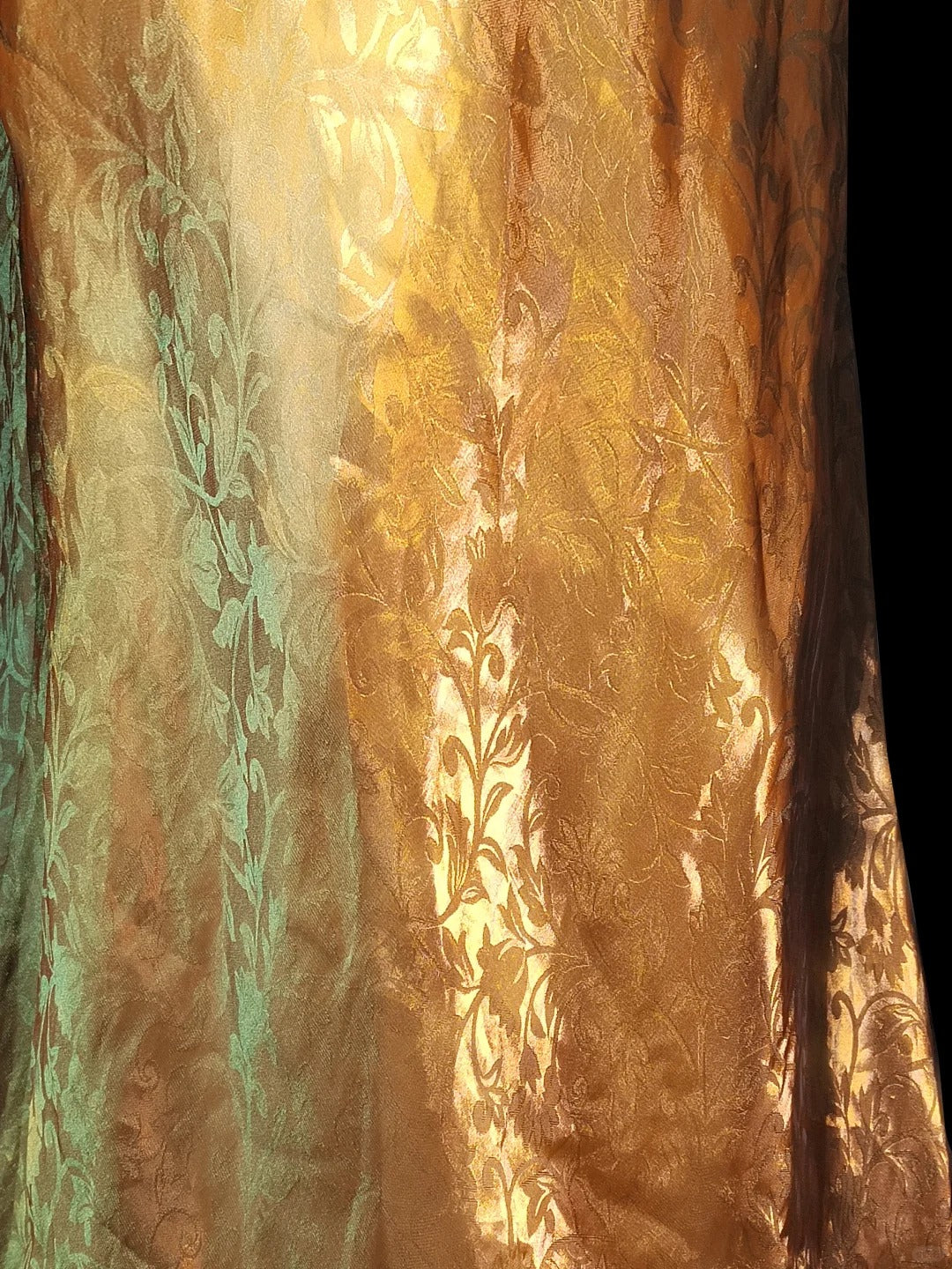 Goldgrünes, wunderschönes, modisches, elegantes, dunkles Muster, lange Spaghettiträger aus Satin mit Meerjungfrauenschwanz, Ballkleid, Abendkleid, Geburtstagspartykleid, Ballkleid, NV3968