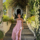 Pink Ocean Goddess Chiffon Long Prom Dress Evening Dress Party Dress nv4762