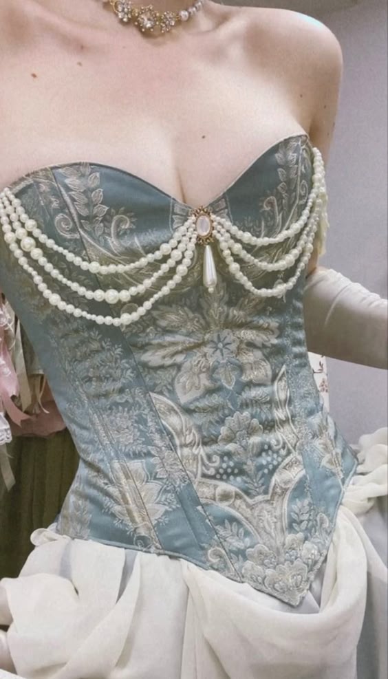 Robe de soirée longue sans bretelles à perles vintage élégante verte et blanche nv2599