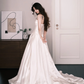 Strapless Satin Ball Gown Wedding Dress Long Train Bridal Gown  NV7211