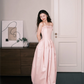 Light Pink Strapless Bubble Prom Dress 3D Floral Evening Gown  NV7214