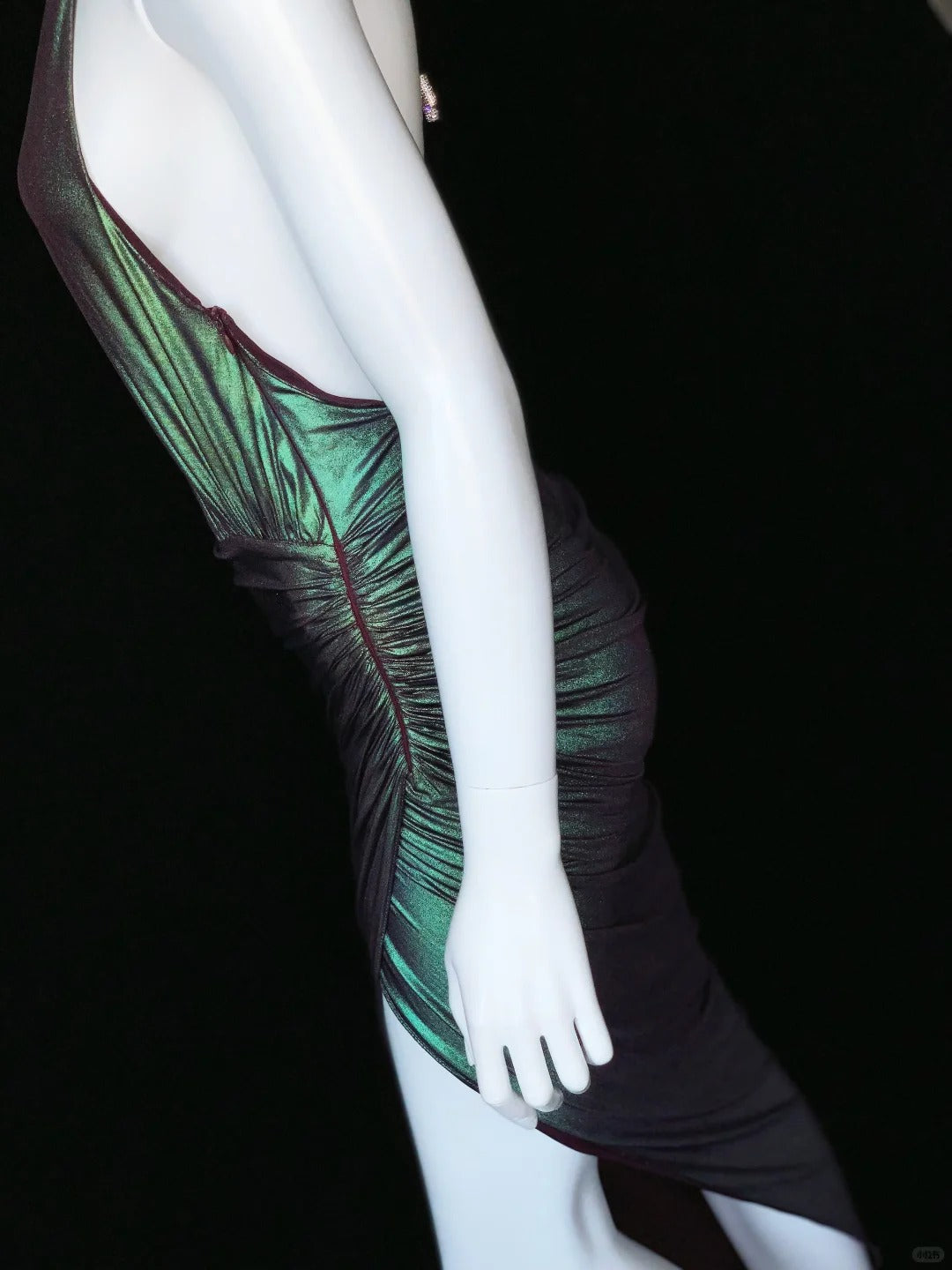 Robe de soirée courte en satin violet sarcelle brillant et charmante, tenue de bal sexy, robe de soirée nv5140