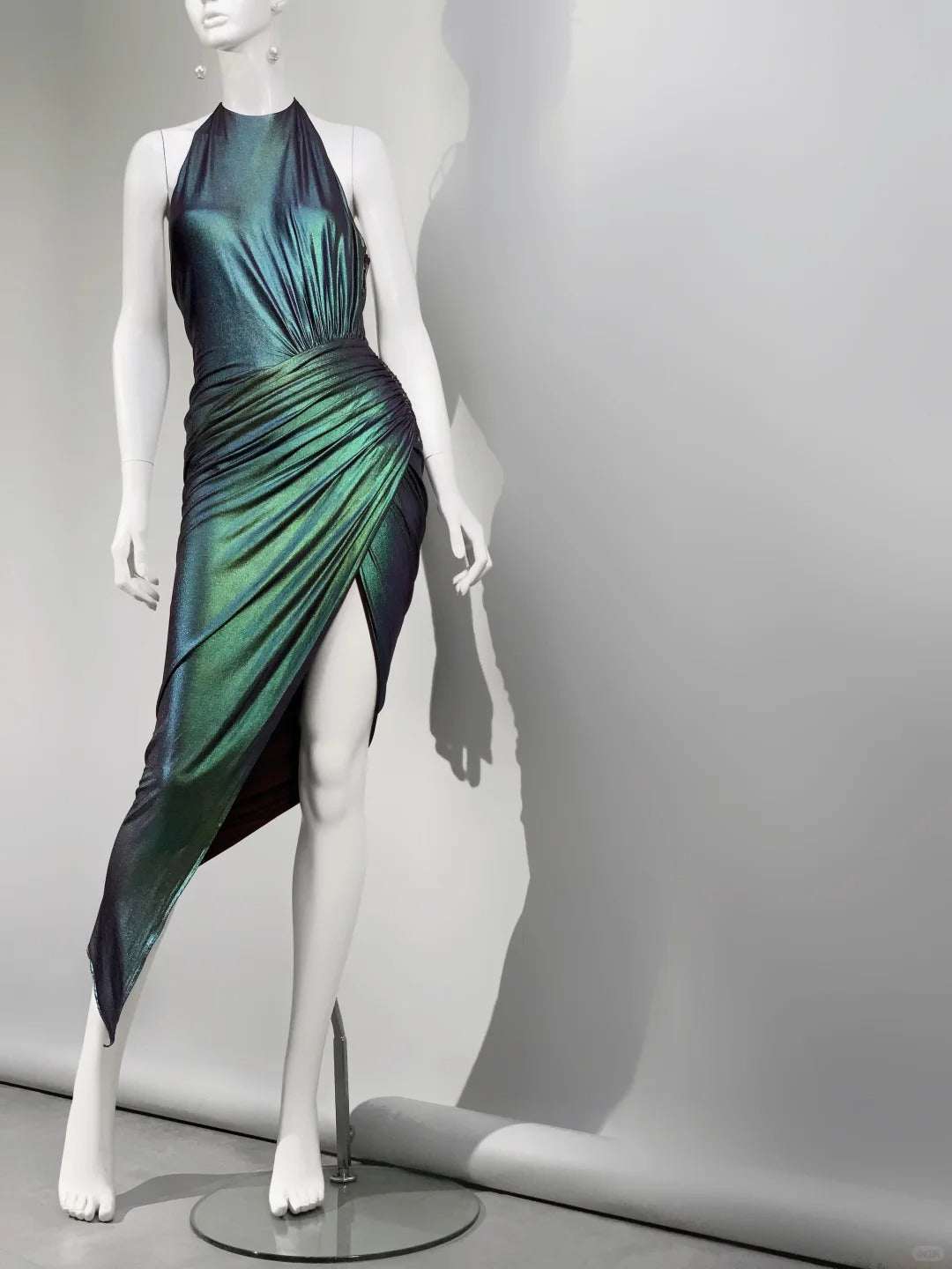 Robe de soirée courte en satin violet sarcelle brillant et charmante, tenue de bal sexy, robe de soirée nv5140