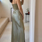 Green Elegant Romantic Fashion Long Satin Bridesmaid Dress Prom Dress Evening Dress Party Dress Graduation Dress Prom Dress Wedding Mother Dress nv4042