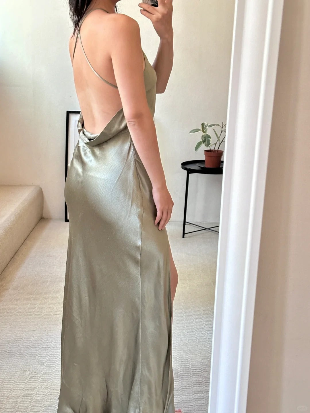 Green Elegant Romantic Fashion Long Satin Bridesmaid Dress Prom Dress Evening Dress Party Dress Graduation Dress Prom Dress Wedding Mother Dress nv4042