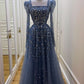 NiceVestidos-_Blue, Luxurious, Exquisitely Beaded Long Tulle Prom Dress NV6072