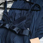 Navy blue short satin fashion pleated homecoming dress birthday dress nv5142