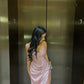 Blue Gorgeous Shiny Exquisite Beaded Long satin Slit Elegant Sexy Ball Gown Evening Dress Party Dress nv4148