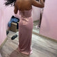 Blue Gorgeous Shiny Exquisite Beaded Long satin Slit Elegant Sexy Ball Gown Evening Dress Party Dress nv4148
