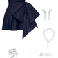 Navy blue off-the-shoulder fashionable short satin homecoming dress birthday party dress nv5279