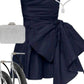Navy blue off-the-shoulder fashionable short satin homecoming dress birthday party dress nv5279