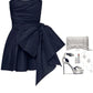 Navy blue off-the-shoulder fashionable short satin homecoming dress birthday party dress nv5279