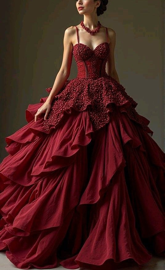 NiceVestidos-_Creative Dress, Gorgeous Red Ball Gown NV6069