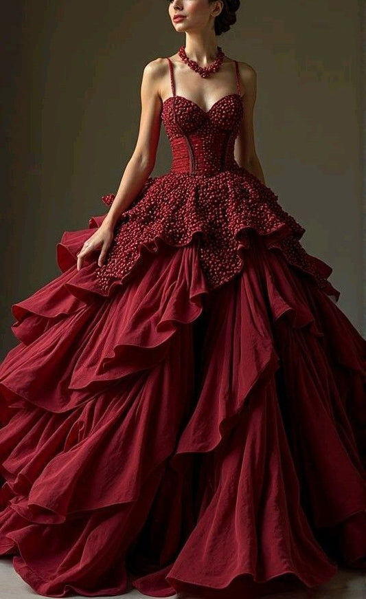 NiceVestidos-_Creative Dress, Gorgeous Red Ball Gown NV6069