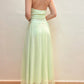 NiceVestidos--SSleeveless Light Green Tulle Halter A - line Floor - length Evening Dress NV5773