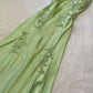 Green/Purple/Pink vintage V neck exquisite embroidery applique long satin elegant party dress evening gown prom dress nv2045